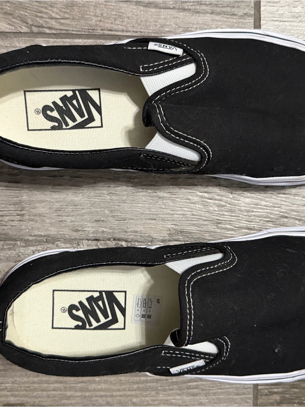 Vans Kids Black & White Slip-On Canvas Sneakers